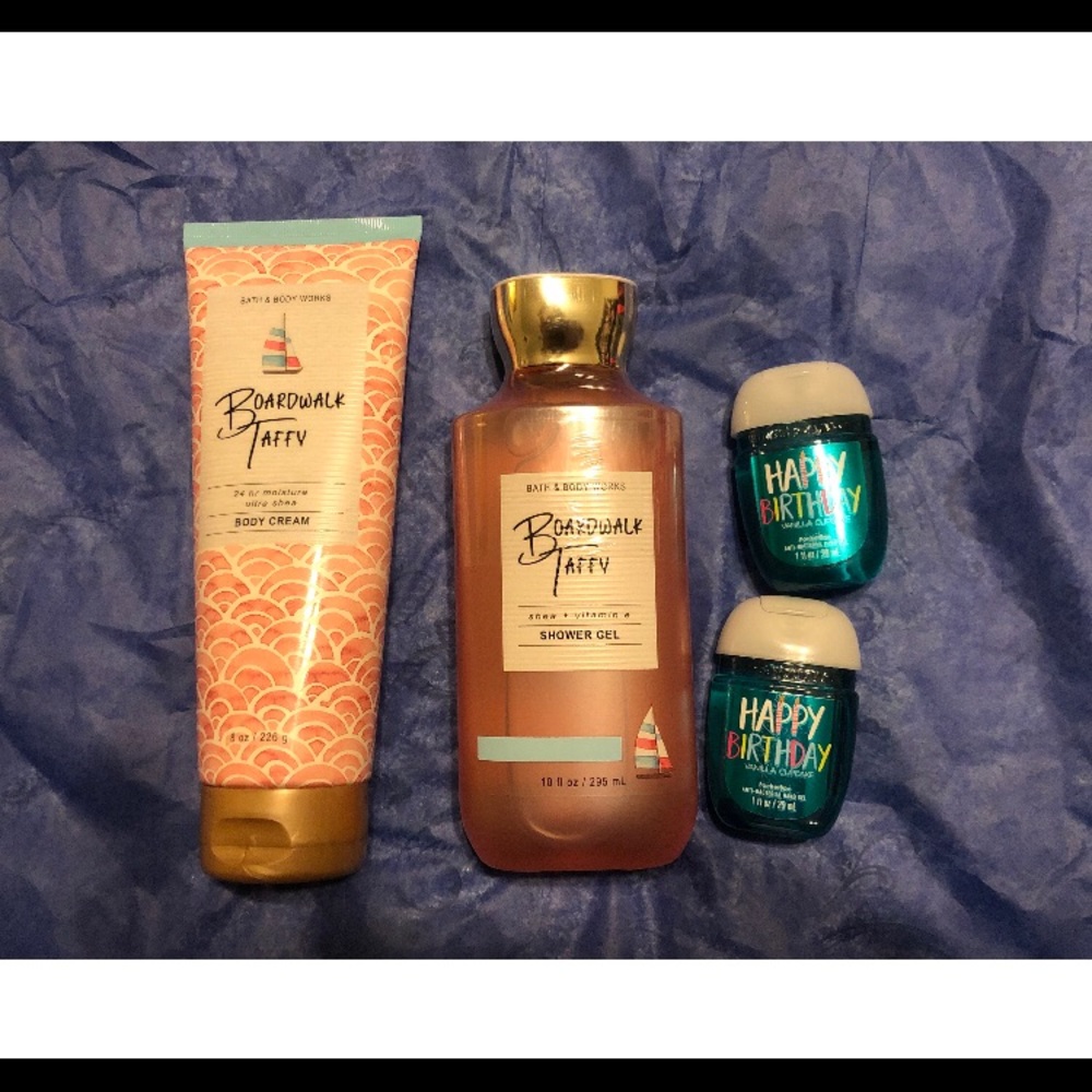Bath and Body Works Boardwalk Taffy + Sanitizers